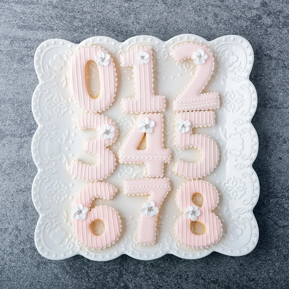 Kitchen Baking Items - Cortadores de Galletas con Números Grandes,