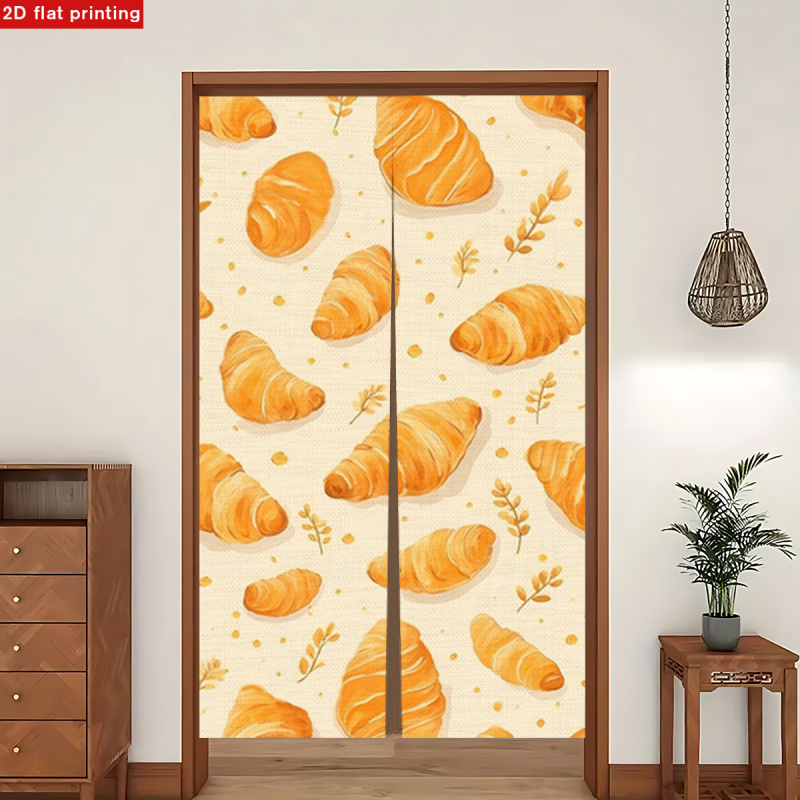 Kitchen Baking Nook - Tapiz VIKAMA con Diseño de Croissant,