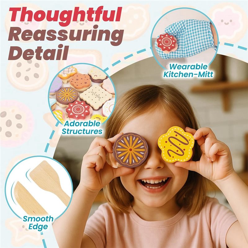 WOWFU-Juego de galletas de mad - Baking Kitchen Kids reseña y precio